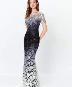 Montage By Mon Cheri - 119958 Ombre Lace Trumpet Dress