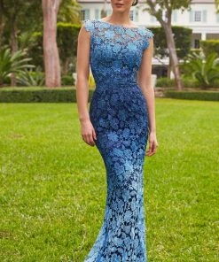 Montage By Mon Cheri - 119958 Ombre Lace Trumpet Dress