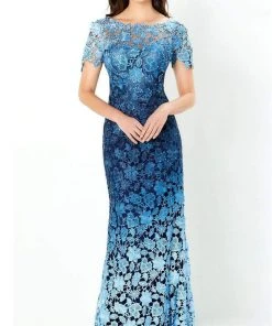 Montage By Mon Cheri - 119958 Ombre Lace Trumpet Dress