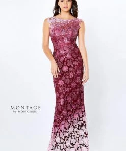 Montage By Mon Cheri - 119958 Ombre Lace Trumpet Dress