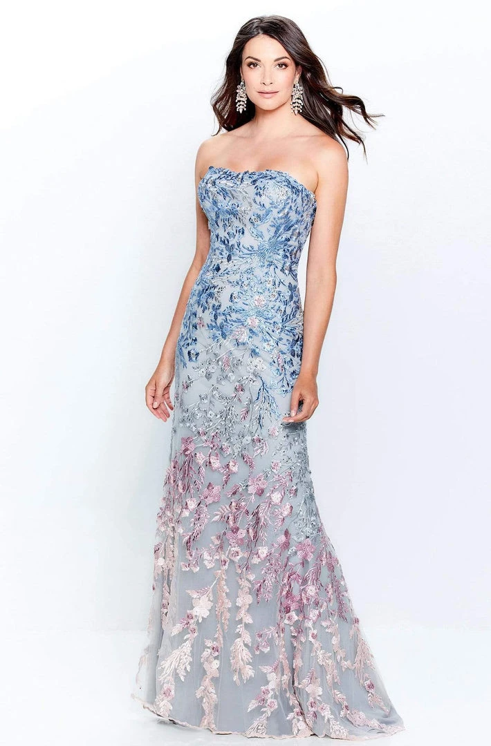 Montage By Mon Cheri - 120911 Embroidered Strapless Sheath Dress 4 Montage By Mon Cheri - 120911 Embroidered Strapless Sheath Dress