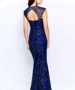 Montage By Mon Cheri - 120915W Queen Anne Sequined Sheath Dress