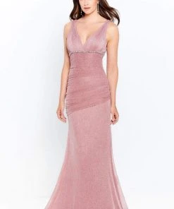 Montage By Mon Cheri - 120922 Ruched Plunging V-Neck Trumpet Dress 17 Montage By Mon Cheri - 120922 Ruched Plunging V-Neck Trumpet Dress