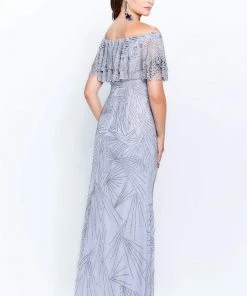 Montage By Mon Cheri - 120925 Ruffled Off-Shoulder Sheath Dress