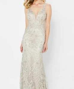 Montage By Mon Cheri 122904 - Detachable Straps And Shawl Dress