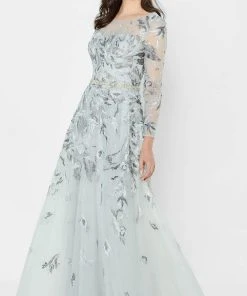 Montage By Mon Cheri 122906 - Illusion Bateau Long Evening Dress