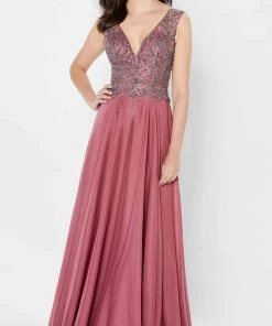 Montage By Mon Cheri 122907 - Beaded Tulle Flowy A Line Dress