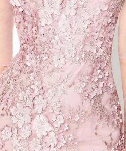 Montage By Mon Cheri - 219971 Floral Applied Illusion Dress 11 Montage By Mon Cheri - 219971 Floral Applied Illusion Dress