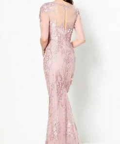 Montage By Mon Cheri - 219971 Floral Applied Illusion Dress 8 Montage By Mon Cheri - 219971 Floral Applied Illusion Dress