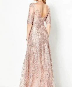 Montage By Mon Cheri - 219976 Embroidered Lace Illusion Bateau Dress