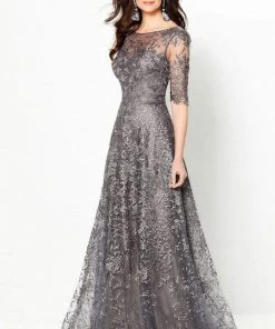 Montage By Mon Cheri - 219976W Embroidered Illusion Bateau A-line Gown 13 Montage By Mon Cheri - 219976W Embroidered Illusion Bateau A-line Gown