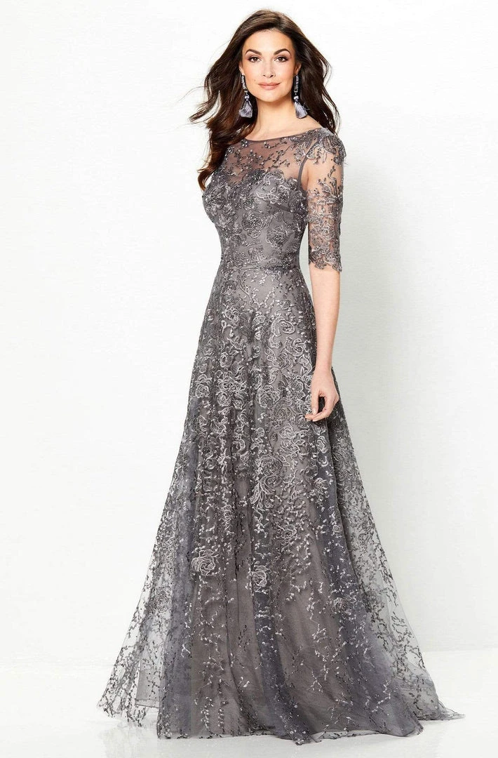 Montage By Mon Cheri - 219976W Embroidered Illusion Bateau A-line Gown 8 Montage By Mon Cheri - 219976W Embroidered Illusion Bateau A-line Gown