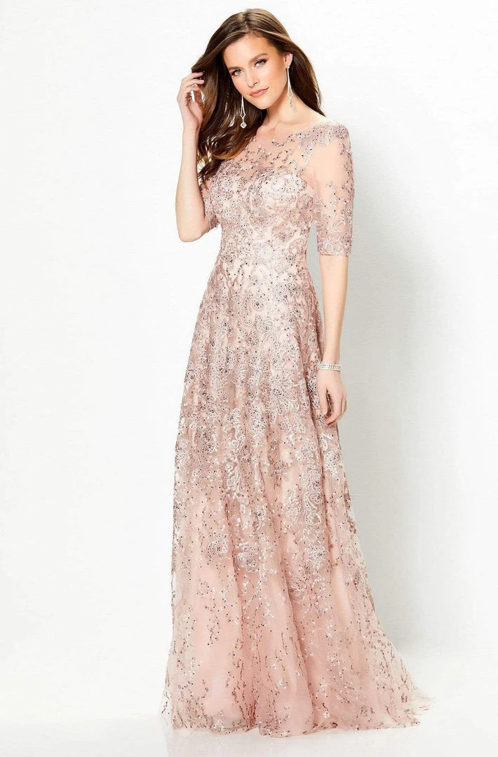 Montage By Mon Cheri - 219976W Embroidered Illusion Bateau A-line Gown 6 Montage By Mon Cheri - 219976W Embroidered Illusion Bateau A-line Gown