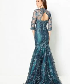 Montage By Mon Cheri - 219979W Embroidered Tulle Mermaid Gown