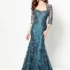 Montage By Mon Cheri - 219979W Embroidered Tulle Mermaid Gown