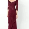 Montage By Mon Cheri - 220942 Beaded Quarter-Length Dress