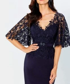 Montage By Mon Cheri - 220946 Flutter Sleeve Lace Sheath Dress 9 Montage By Mon Cheri - 220946 Flutter Sleeve Lace Sheath Dress
