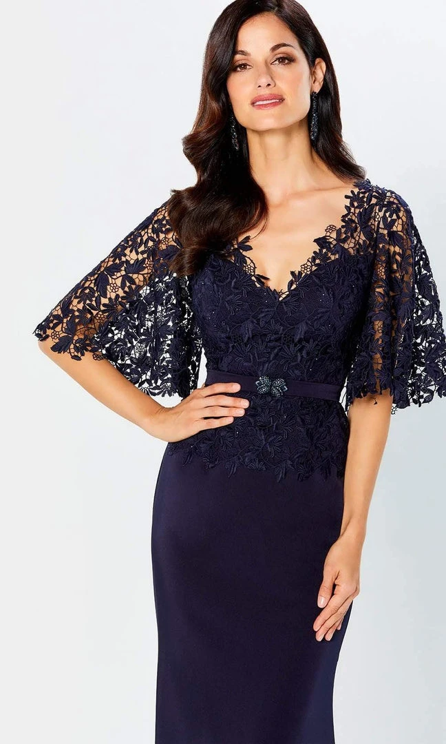 Montage By Mon Cheri - 220946 Flutter Sleeve Lace Sheath Dress 6 Montage By Mon Cheri - 220946 Flutter Sleeve Lace Sheath Dress