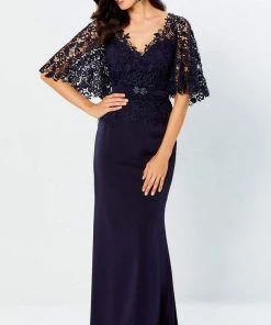 Montage By Mon Cheri - 220946 Flutter Sleeve Lace Sheath Dress 8 Montage By Mon Cheri - 220946 Flutter Sleeve Lace Sheath Dress