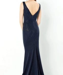 Montage By Mon Cheri - 220950 Embellished Bateau Neck Gown