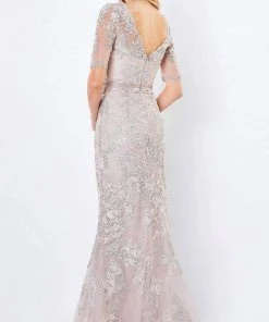 Montage By Mon Cheri - 221961 Formal Embroidered Sheath Dress