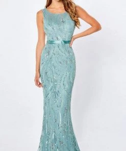 Montage By Mon Cheri - 221965 Bedazzled Sheath Evening Gown