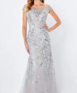 Montage By Mon Cheri - 221968 Illusion Off Shoulder Evening Dress