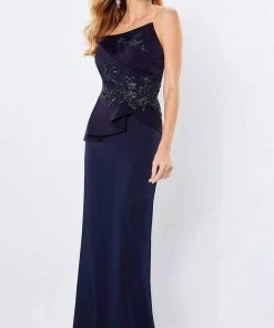 Montage By Mon Cheri - 221974 Strapless Column Evening Dress