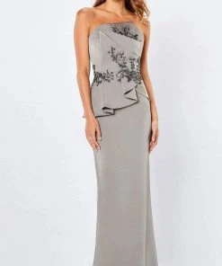 Montage By Mon Cheri - 221974 Strapless Column Evening Dress