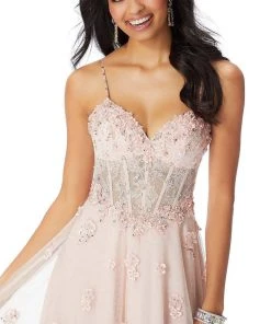 Mori Lee - 46006 Embroidered Lace Sweetheart A-line Gown