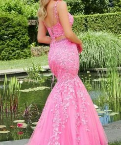 Mori Lee 47035 - Two Piece V-neck Long Gown