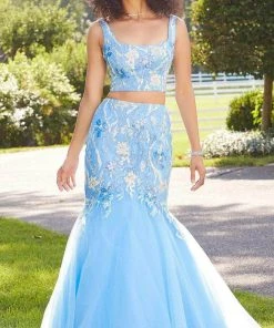 Mori Lee 47043 - Two-piece Sleeveless Square Neck Long Gown 12 Mori Lee 47043 - Two-piece Sleeveless Square Neck Long Gown