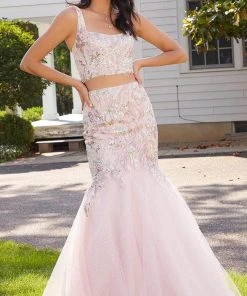 Mori Lee 47043 - Two-piece Sleeveless Square Neck Long Gown 14 Mori Lee 47043 - Two-piece Sleeveless Square Neck Long Gown