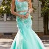 Mori Lee 47043 - Two-piece Sleeveless Square Neck Long Gown