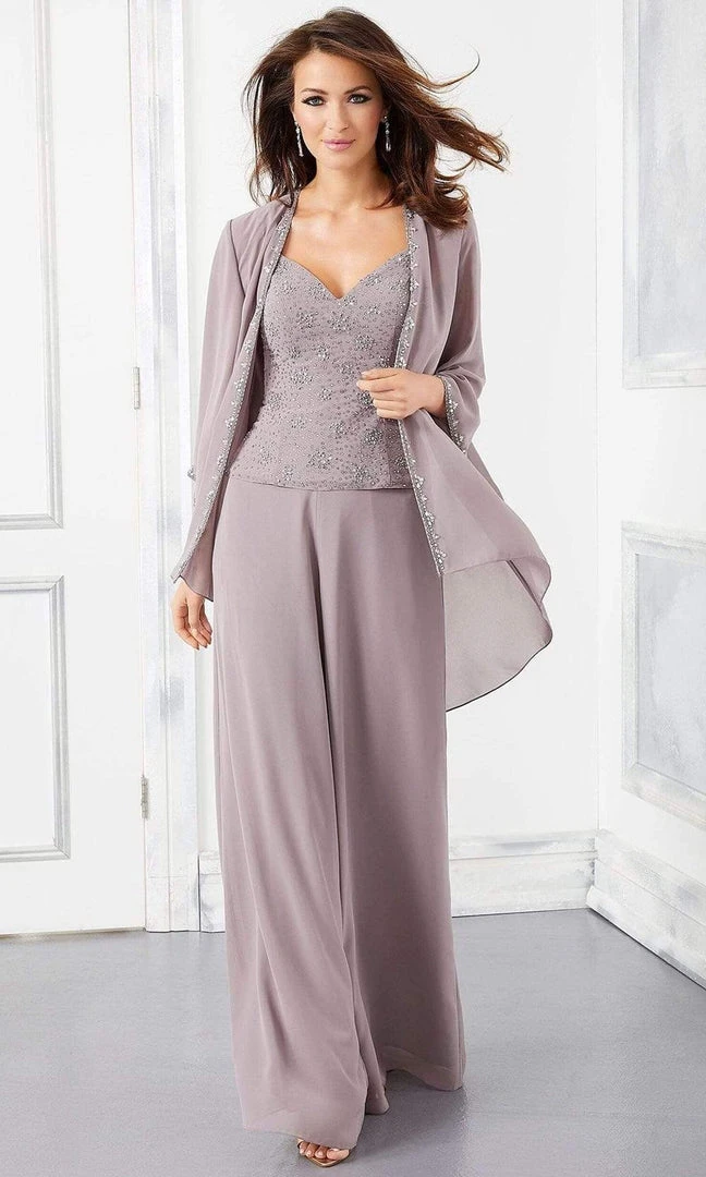 MGNY By Mori Lee Mori Lee - 72303 3 Piece Set Beaded Chiffon Pant Suit 6 MGNY By Mori Lee Mori Lee - 72303 3 Piece Set Beaded Chiffon Pant Suit