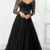 MGNY By Mori Lee Mori Lee - 72306 Off-Shoulder V-Neck Lace Appliqued A-Line Gown