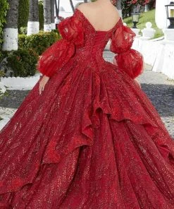 Mori Lee 89361 - Shimmering Off-shoulder Ballgown