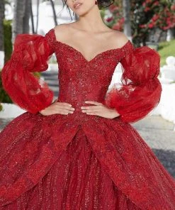 Mori Lee 89361 - Shimmering Off-shoulder Ballgown