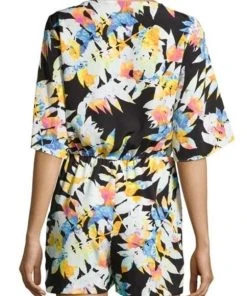 Muse - M2988M Tropical Dolman Romper Short Dresses