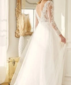 Nox Anabel Bridal JE911 - Illusion Bateau Bridal Gown
