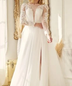 Nox Anabel Bridal JE911 - Illusion Bateau Bridal Gown