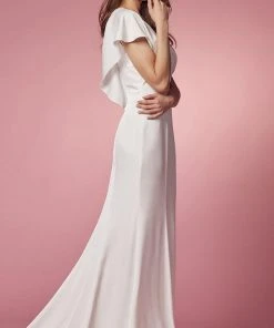 Nox Anabel Bridal JE912 - Flutter Sleeve Bridal Gown