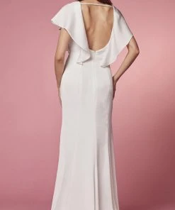 Nox Anabel Bridal JE912 - Flutter Sleeve Bridal Gown
