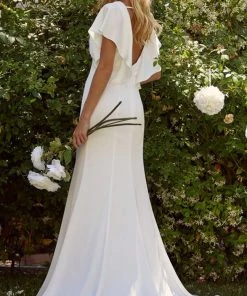 Nox Anabel Bridal JE912 - Flutter Sleeve Bridal Gown