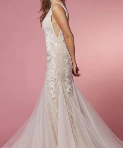 Nox Anabel Bridal JE917 - Plunging V-Neck Bridal Gown