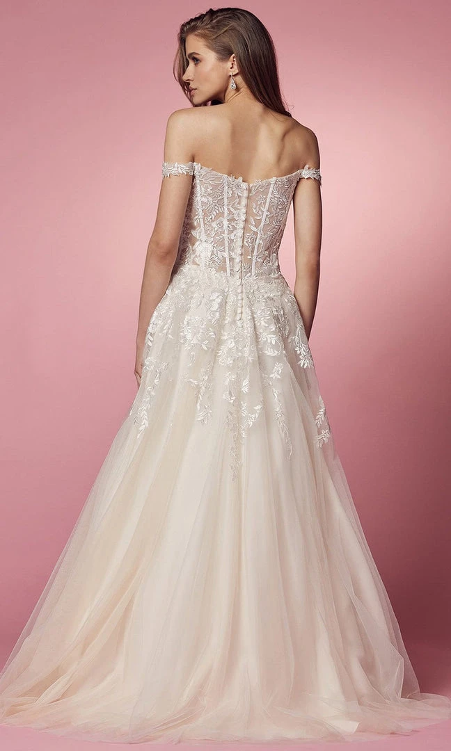 Nox Anabel Bridal JH925 - Off Shoulder Bridal Gown 4 Nox Anabel Bridal JH925 - Off Shoulder Bridal Gown