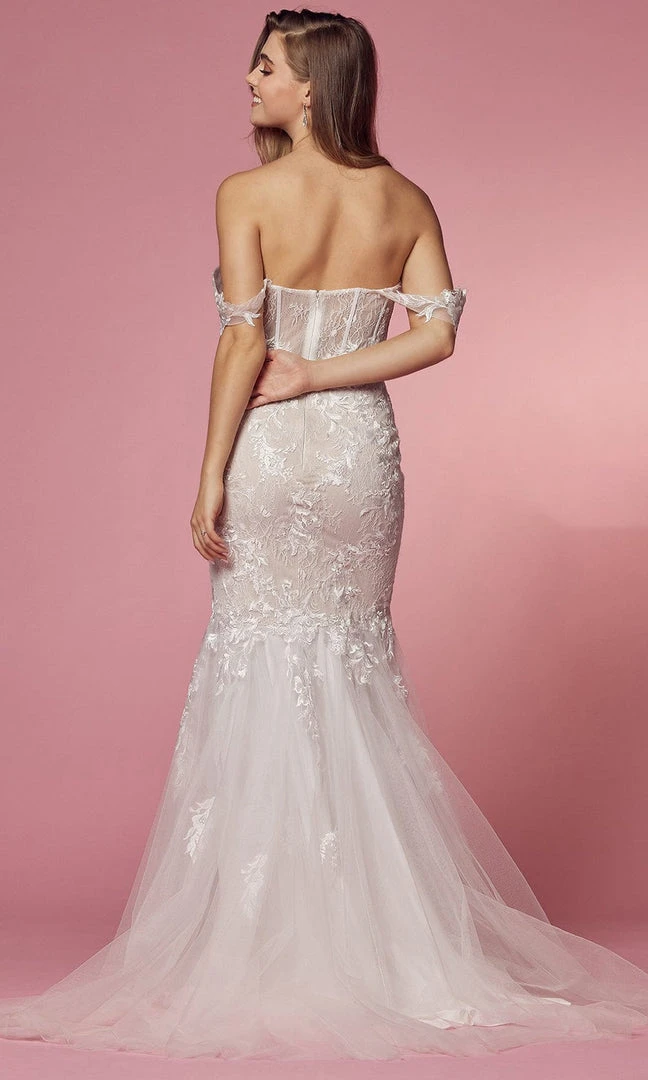 Nox Anabel Bridal JS924 - Corset Lace Bridal Gown 4 Nox Anabel Bridal JS924 - Corset Lace Bridal Gown