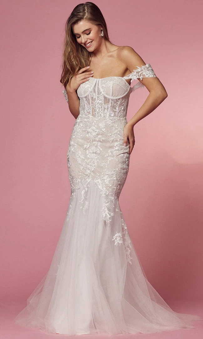 Nox Anabel Bridal JS924 - Corset Lace Bridal Gown 5 Nox Anabel Bridal JS924 - Corset Lace Bridal Gown