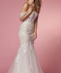 Nox Anabel Bridal JS924 - Corset Lace Bridal Gown 12 Nox Anabel Bridal JS924 - Corset Lace Bridal Gown