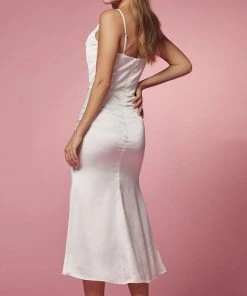 Nox Anabel Bridal R1027W - Cowl Neck Bridal Dress